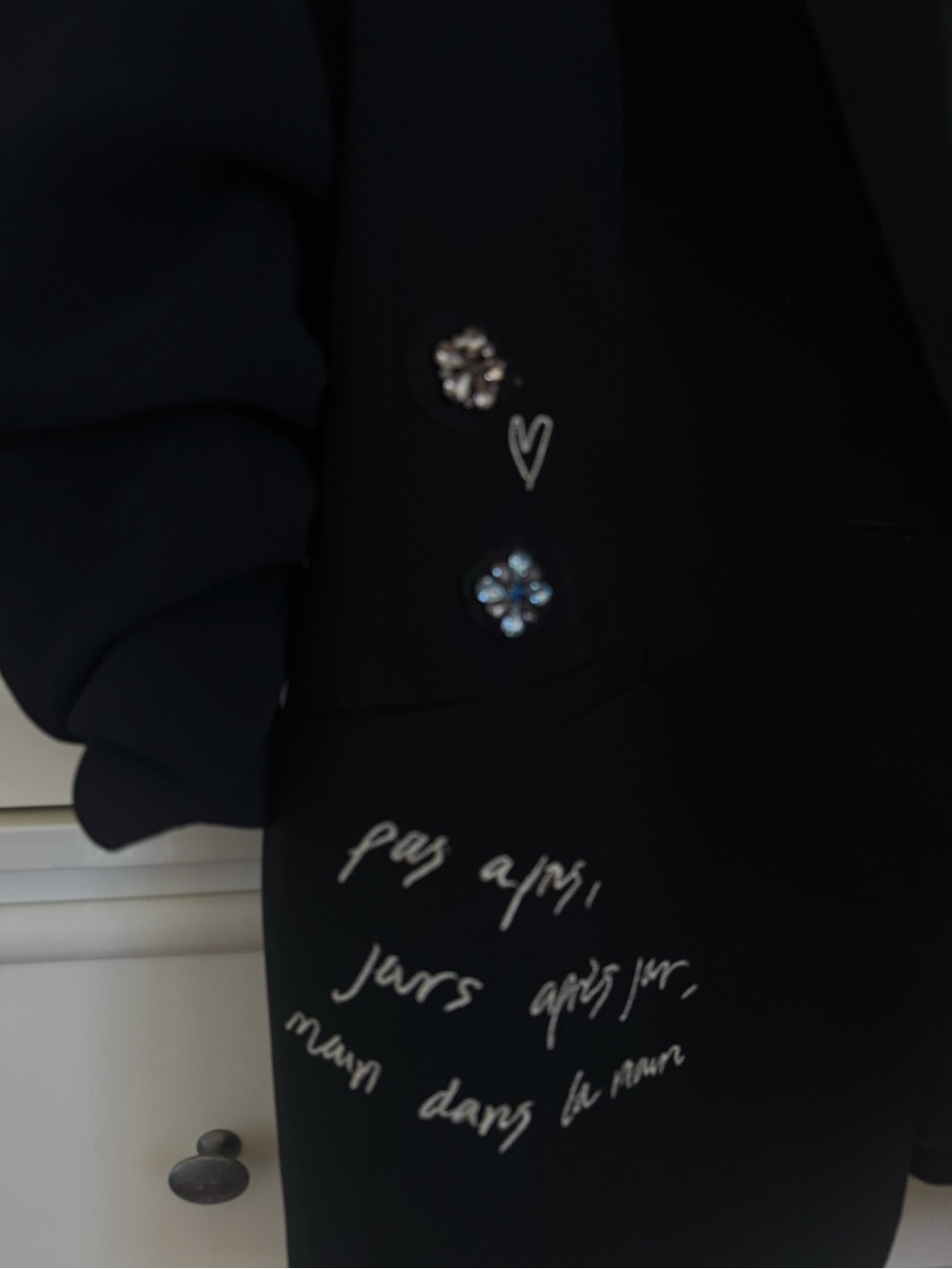 cinq a sept Black Embroidered & Beaded Blazer - Picture 3 of 6
